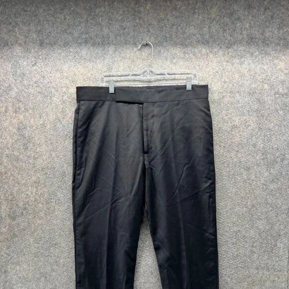 Emporio Armani Pants Men 38 Adult Black Pleated Casual Italy Vintage Trousers